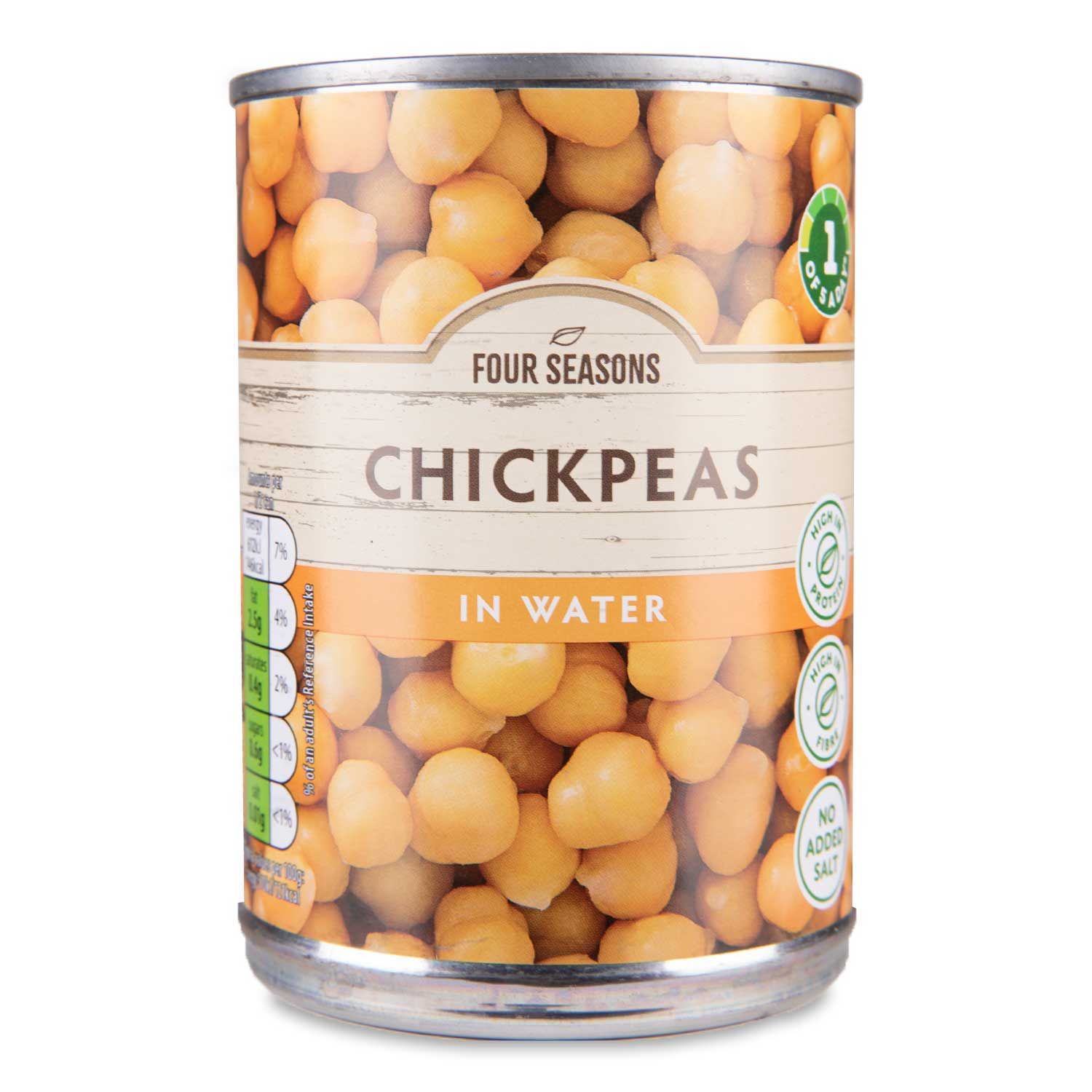 Chickpeas In Water 400g ( Drained) Four Seasons